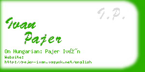 ivan pajer business card